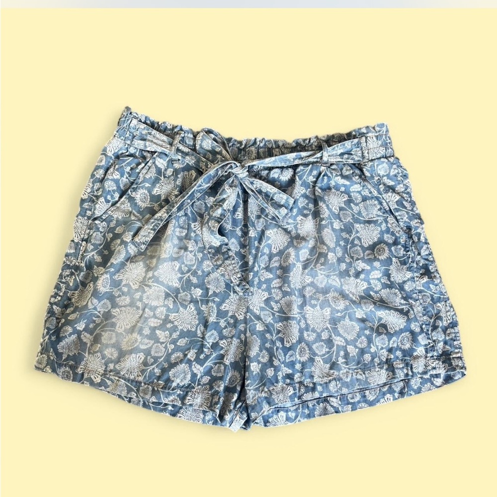 Knox Rose High Waist Floral Blue Shorts